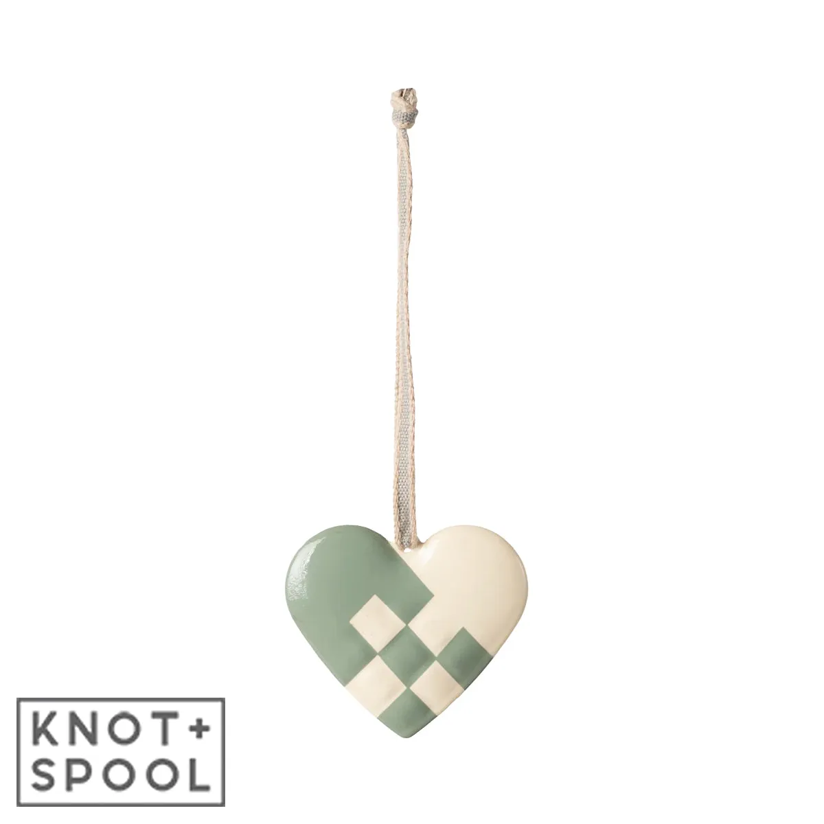 2024 Maileg Small Mint Metal Heart Ornament