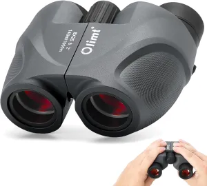 8x25 Compact Binoculars, BAK-4 Prism 8.2 Wide Field of View 21mm Eyepiece with ED Lens, Grey
