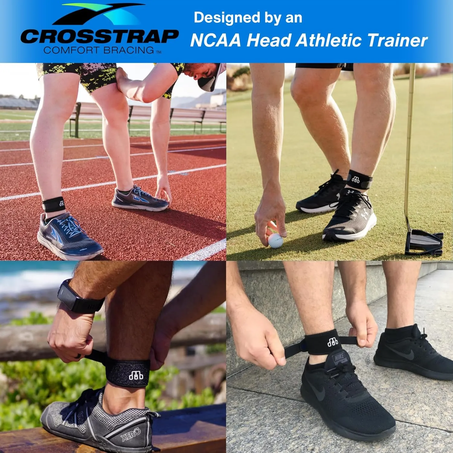 Achilles Strap - Ankle Support for Achilles Tendonitis - Support Brace for Men and Women - Neoprene Ankle Support for Running Cycling Sports