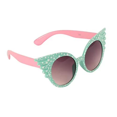 Amour Mint Green & White Full-Framed Unisex Cat-Eye Sunglasses with Purple Gradient Lens (4  Years)