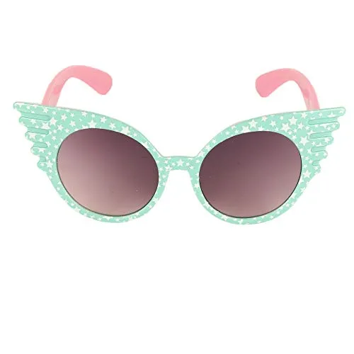 Amour Mint Green & White Full-Framed Unisex Cat-Eye Sunglasses with Purple Gradient Lens (4  Years)