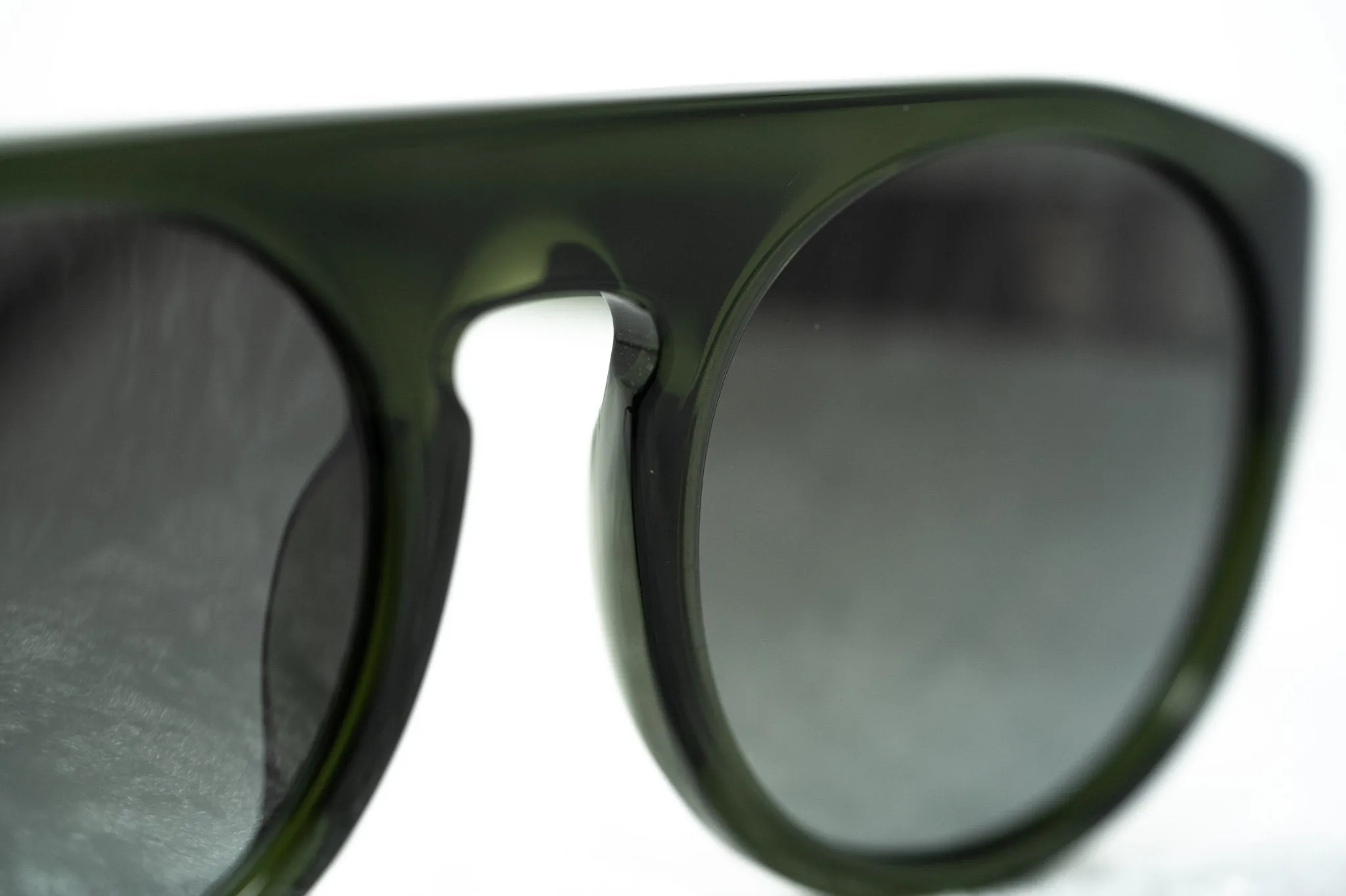 Ann Demeulemeester Sunglasses Flat Top Green and Green Graduated AD10C7SUN