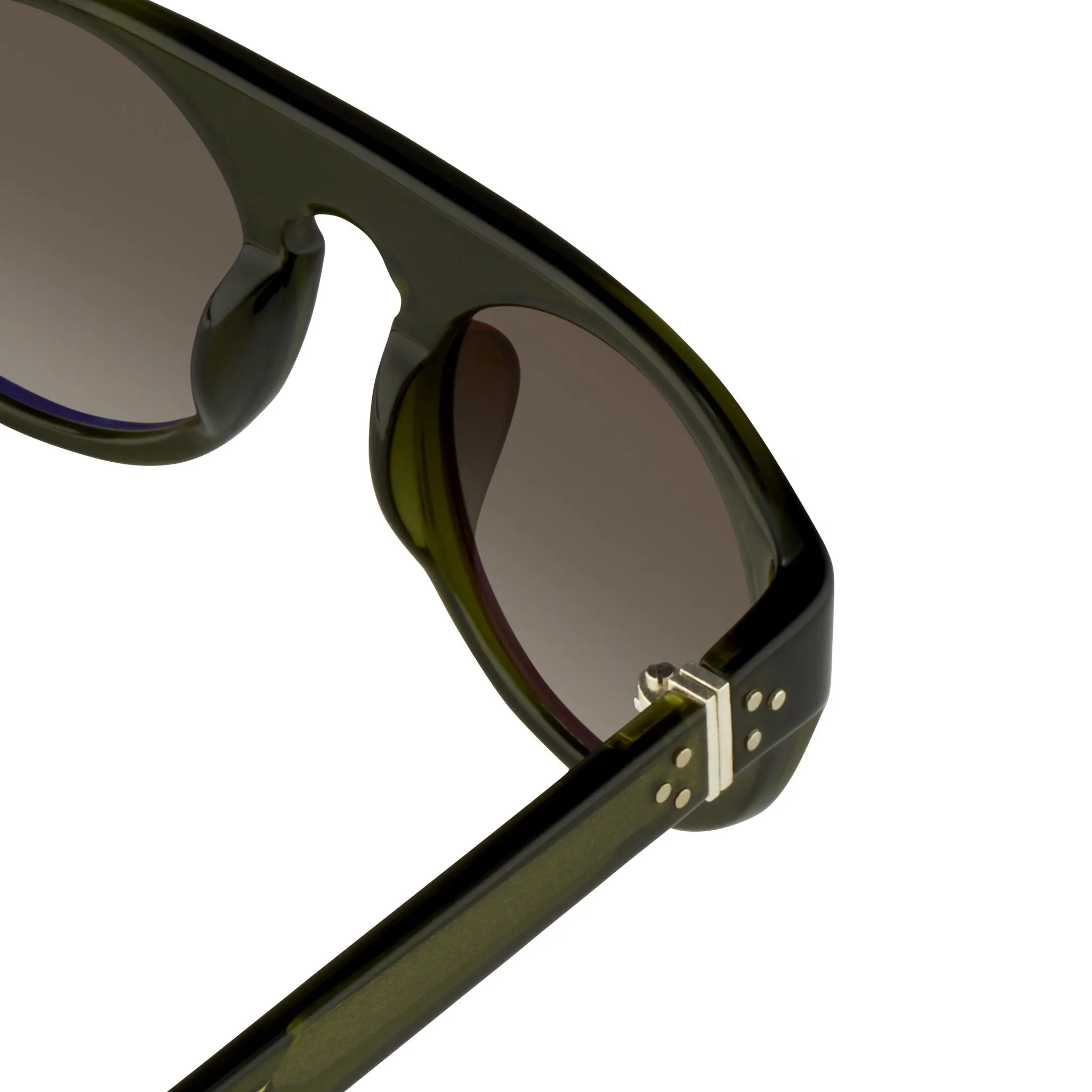 Ann Demeulemeester Sunglasses Flat Top Green and Green Graduated AD10C7SUN