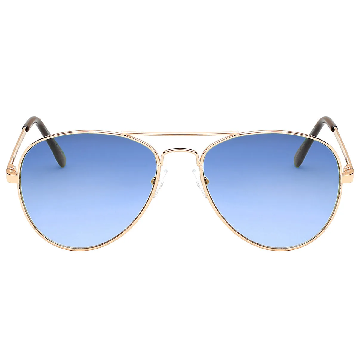 Aviator Sunglasses Classic - Non-Polarized - Gold Frame - Sky Blue
