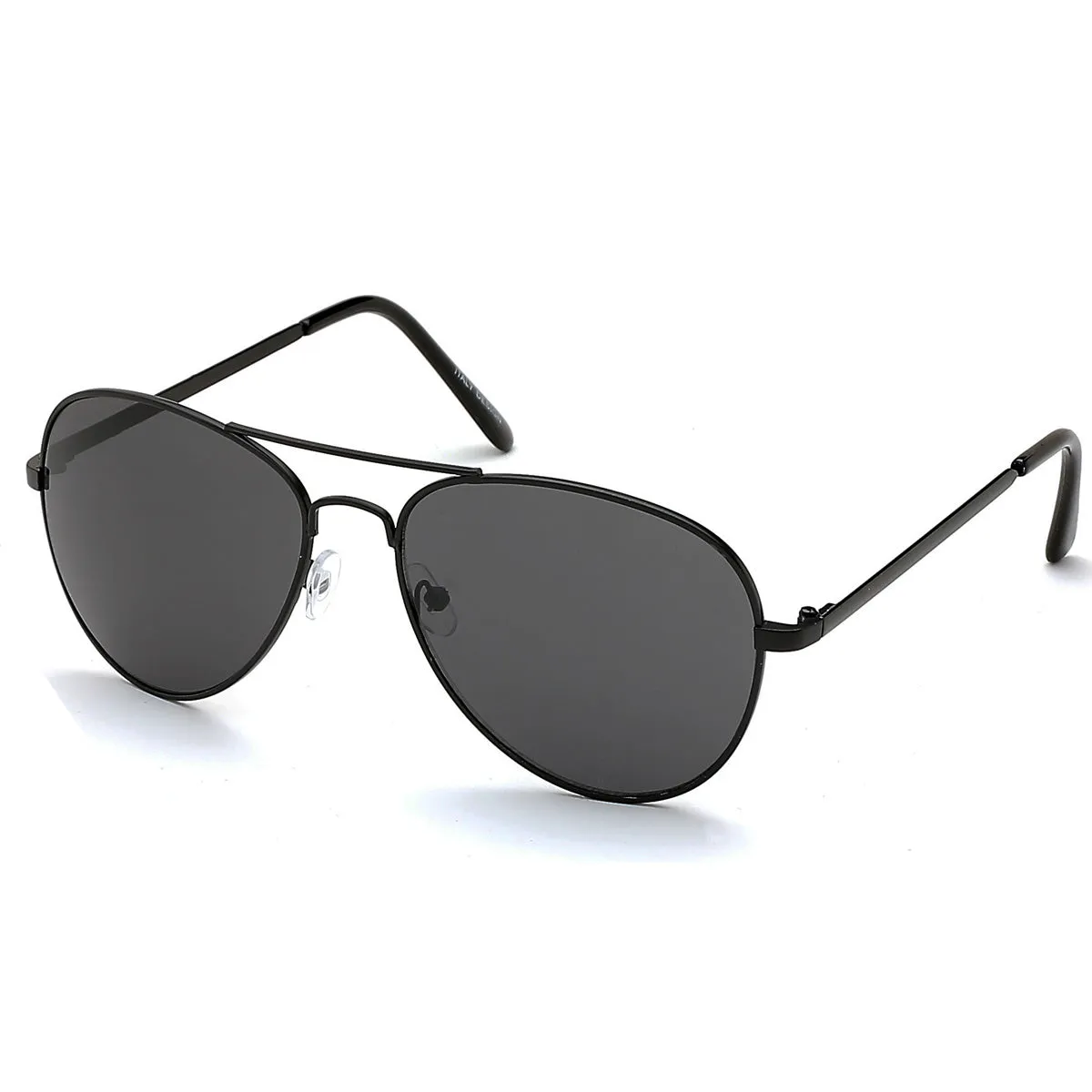 Aviator Sunglasses Classic - Polarized - Black Frame - Grey