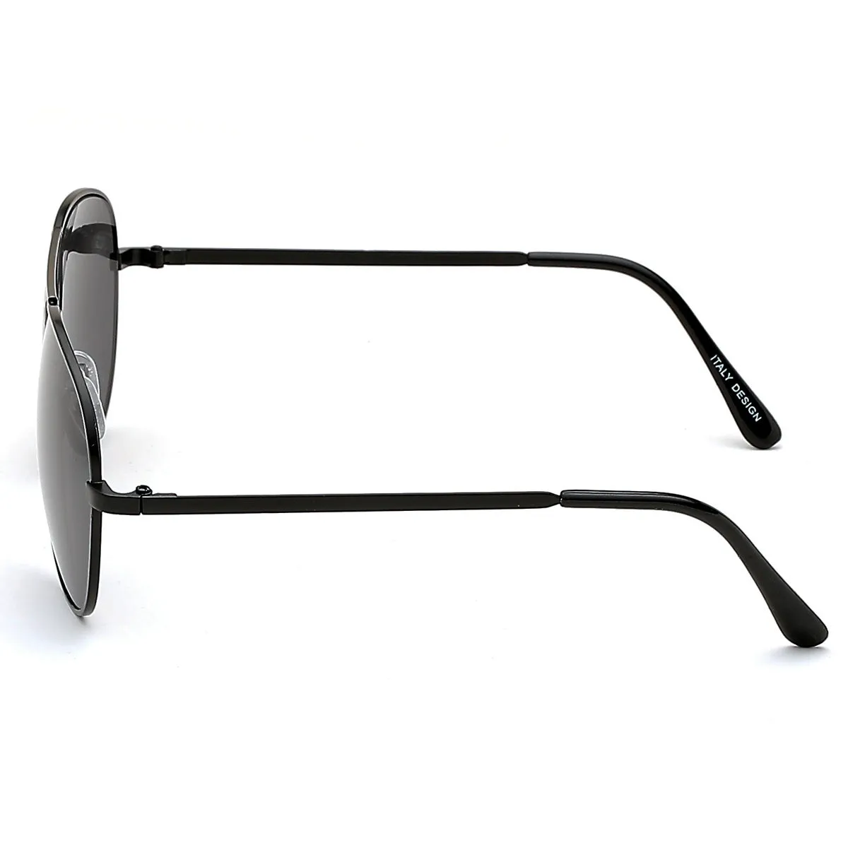 Aviator Sunglasses Classic - Polarized - Black Frame - Grey
