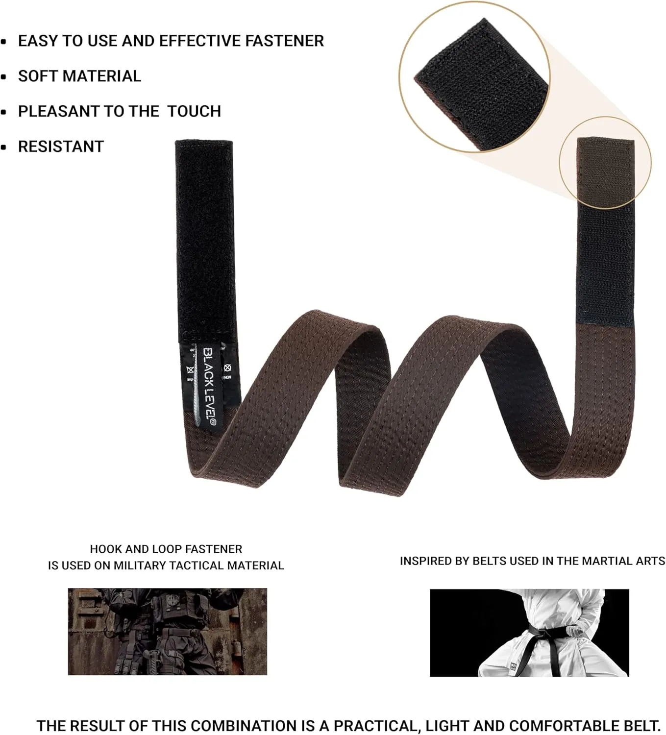 BLACKLEVEL Buckle-Free Belt | Men and Women | Metal-Free Belt | Comfortable and Lightweight | Precise Fit