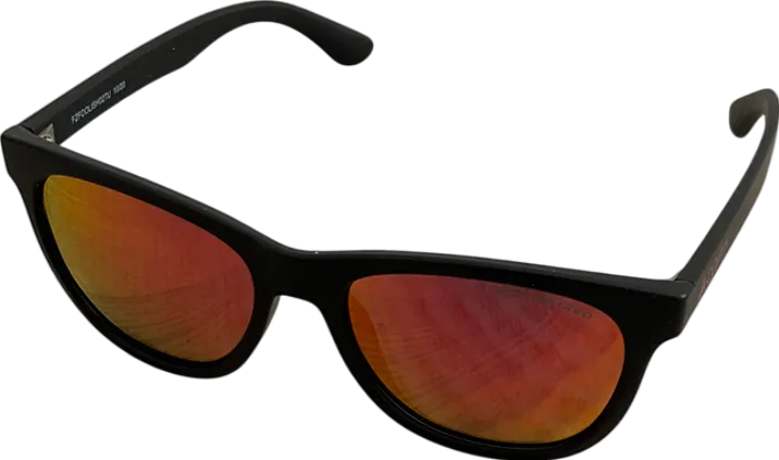 Cairn Black Foolish Matte Sunglasses With Orange Polarised Lenses In Soft Case One Size