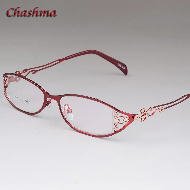 Chashma Women's Full Rim Cat Eye Stainless Steel Frame Eyeglasses 8107