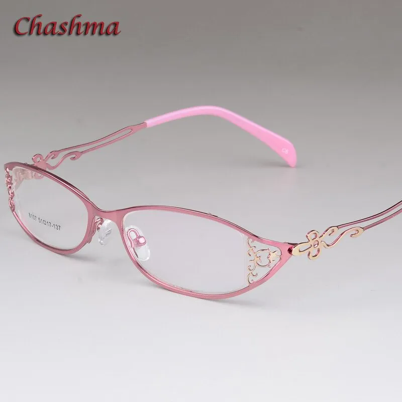 Chashma Women's Full Rim Cat Eye Stainless Steel Frame Eyeglasses 8107