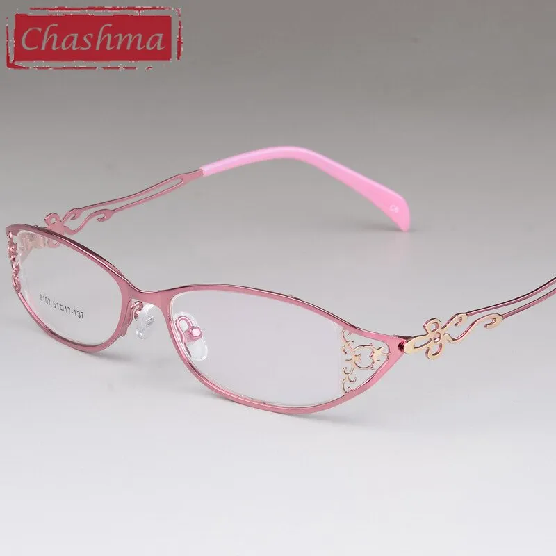 Chashma Women's Full Rim Cat Eye Stainless Steel Frame Eyeglasses 8107