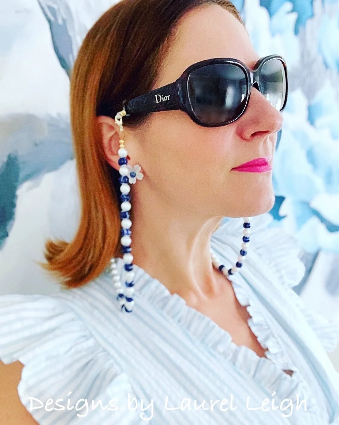 Chinoiserie Chic Pearl Eyeglass / Sunglass / Mask Holder / Lanyard Chain / Necklace -2 Styles