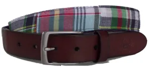 Classic Plaid Fabric Leather Belt