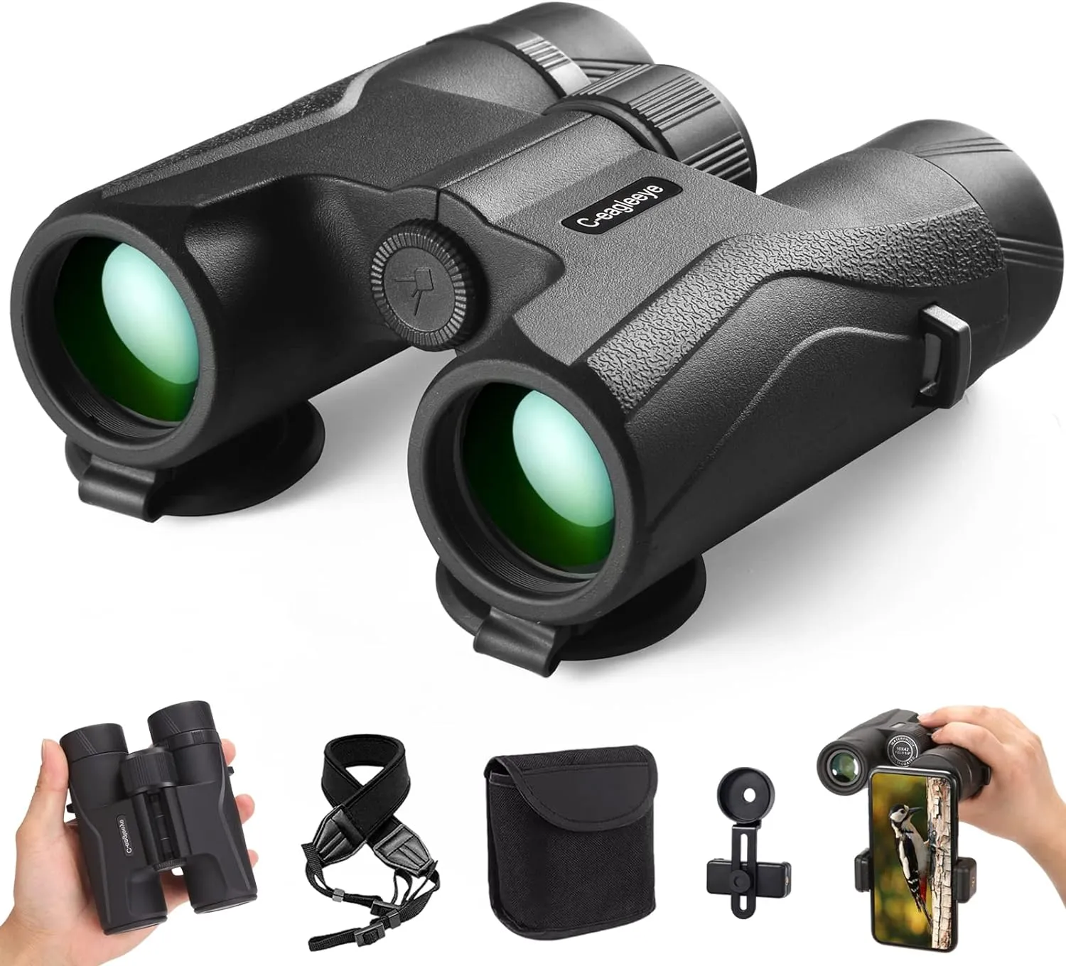 Compact Binoculars for Adult & Kids,Lightweight High-Powered 12x32 Binoculars for Bird Watching,Travel, and Adventure,Crystal Clear Optics,IPX7 Waterproof,Easy to Carry, Ideal for Outdoor Adventures