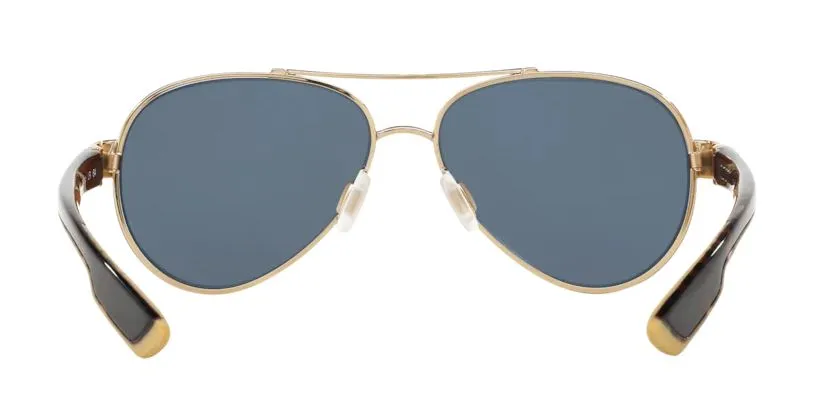 Costa Del Mar Loreto Rose Gold Frame - Gray 580 Plastic Lens - Polarized Sunglasses