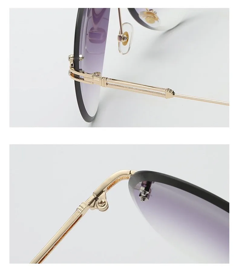 Embellished smokey oversized pilot aviators