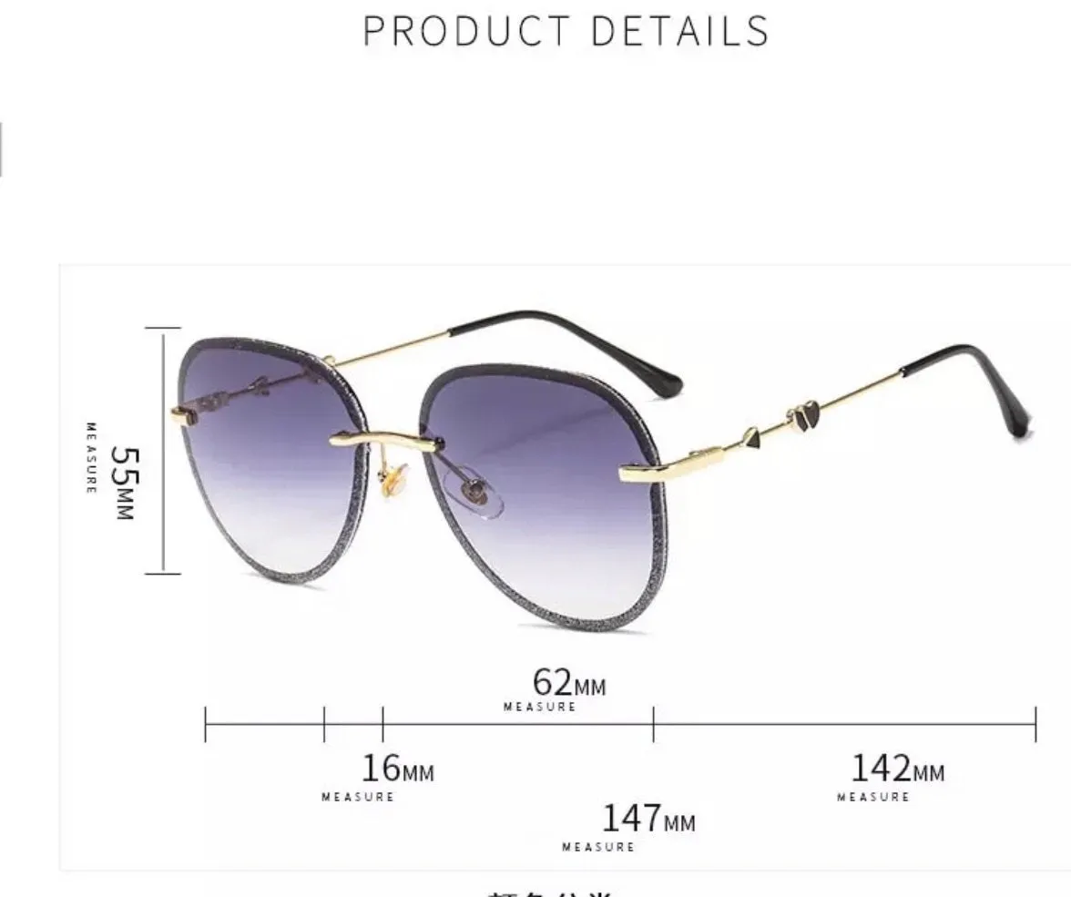 Embellished smokey oversized pilot aviators
