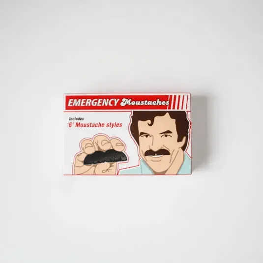 Emergency Moustache Kit with 6 Styles