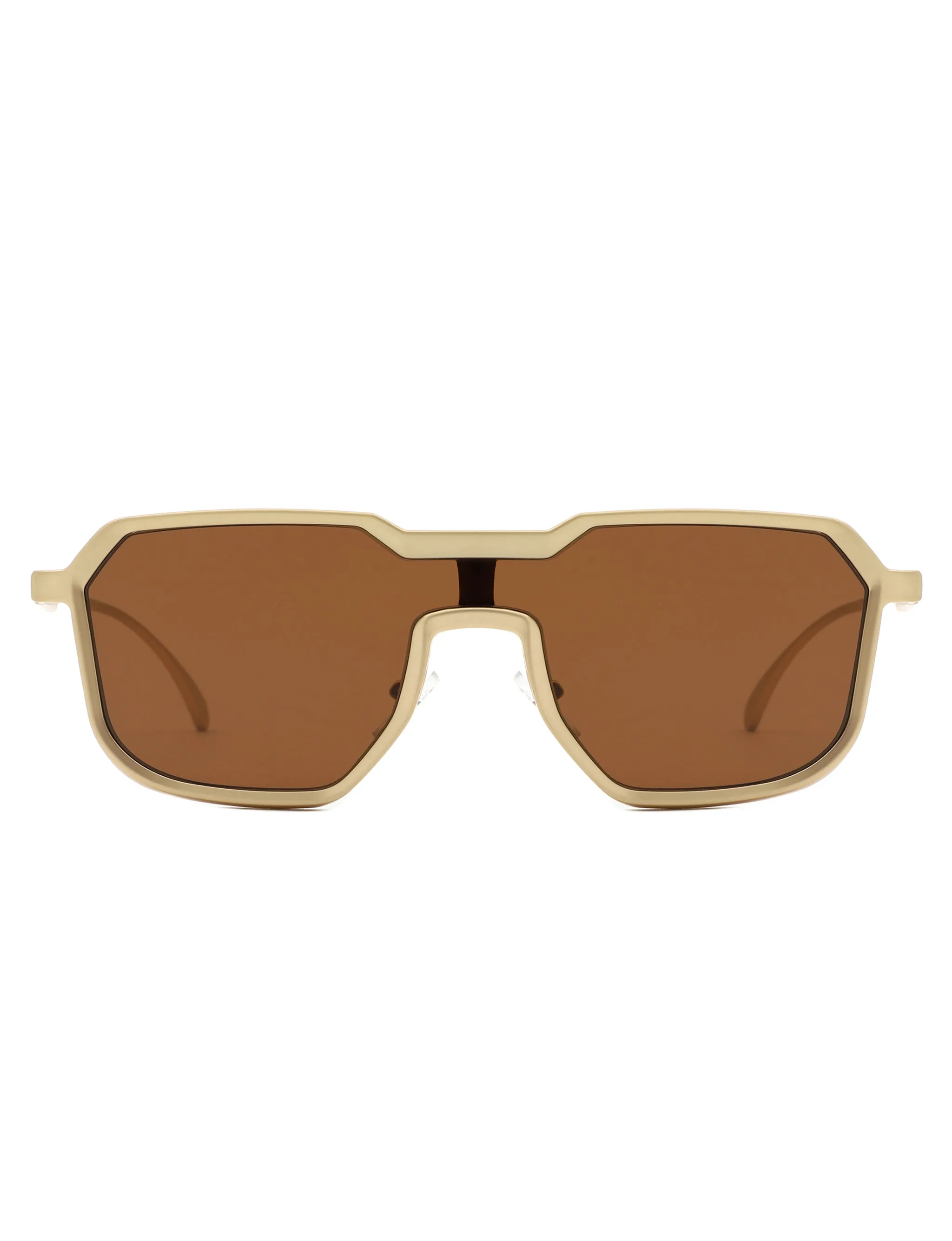 Fusion - Retro Oversized Square Geometric Fashion Sunglasses