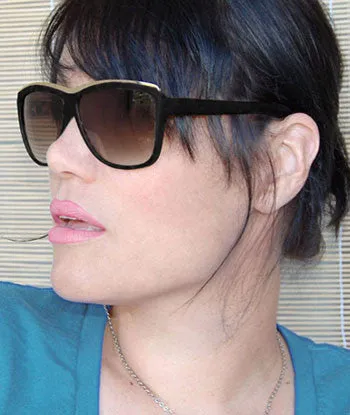 GIRAFFE Black Cat-Eye Sunglasses