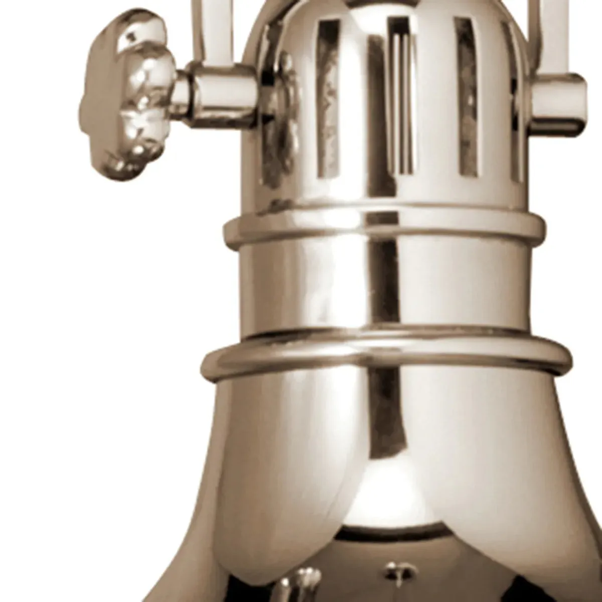 Hatteras Bay 10" 1-Light Mini Pendant Light with Clear fresnel glass, Polished nickel Finish