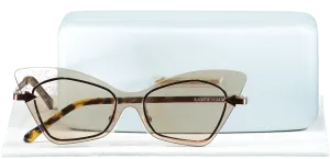 Karen Walker Brown Mrs Brill Sunglasses  in case