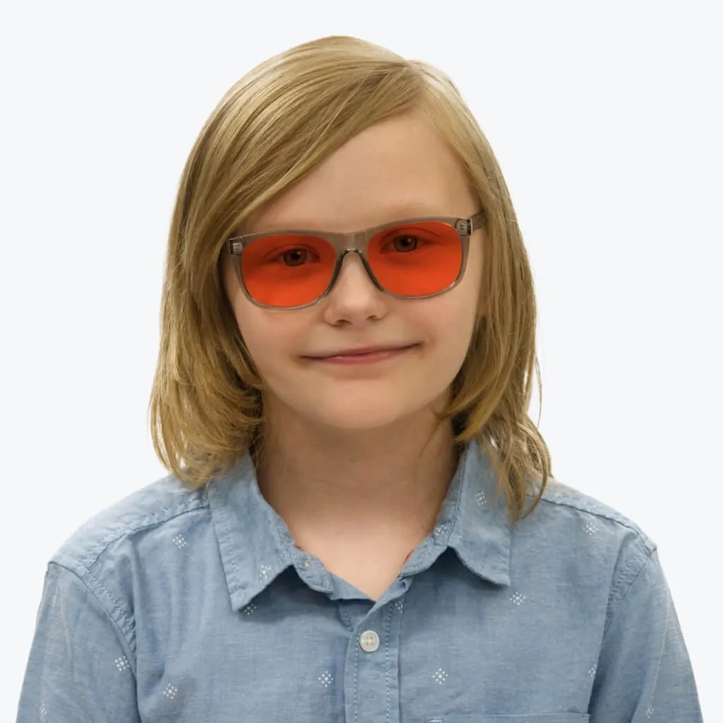 Kids NightFall Wayfarer Blue Blocking Glasses - Grey - Readers
