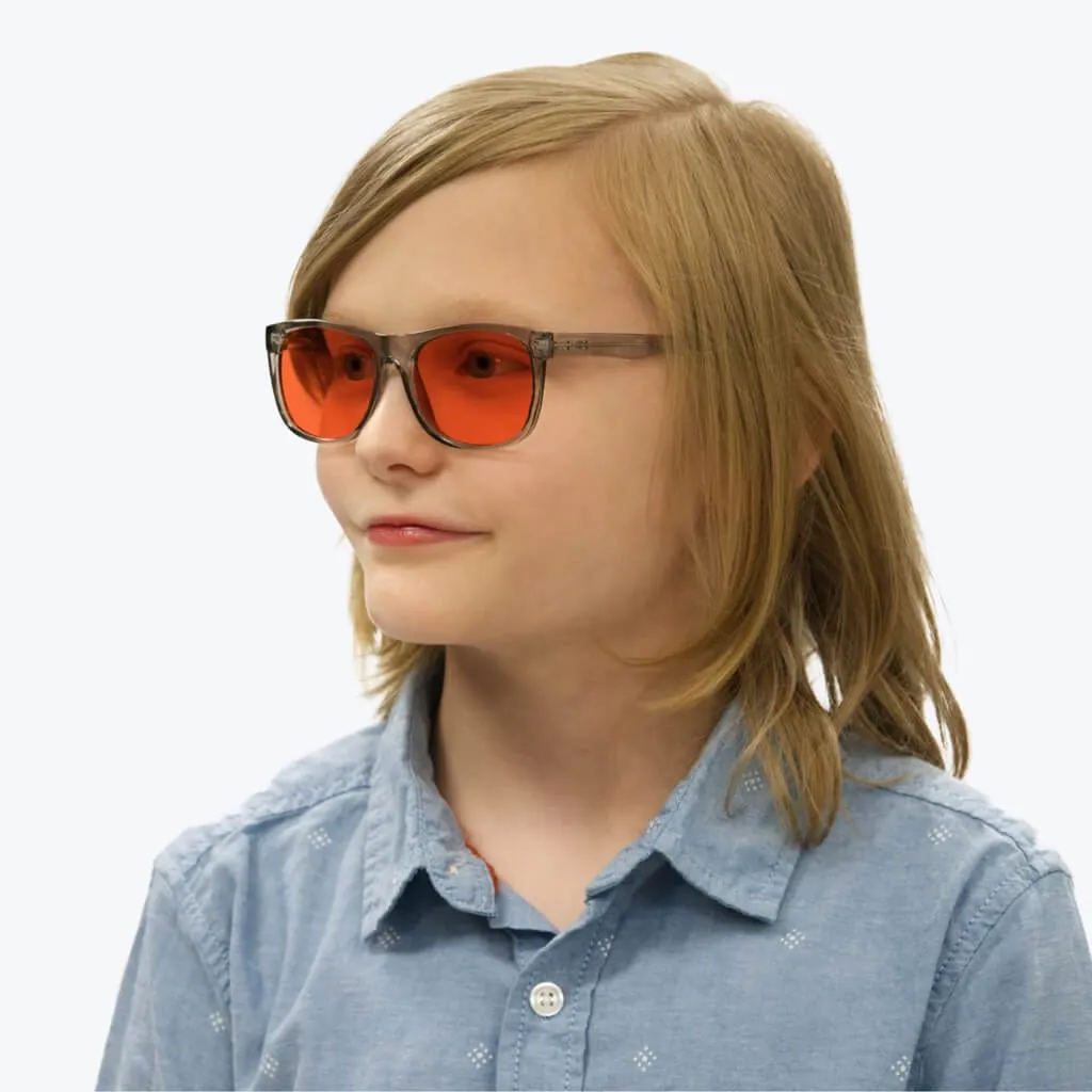 Kids NightFall Wayfarer Blue Blocking Glasses - Grey - Readers