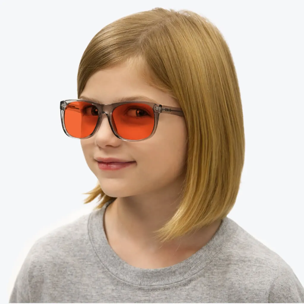 Kids NightFall Wayfarer Blue Blocking Glasses - Grey - Readers
