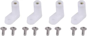 KUIDAMOS 100Pcs 2cm L Type PCB Mounting Feet/Legs with Screw Plastic, White, L Shape, Easy to Install, Ideal for Gaming Boards