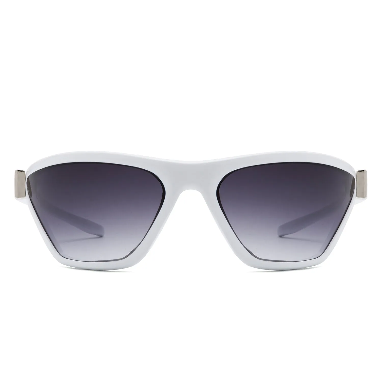 Luminize - Square Mirrored Wrap Around Sport Sunglasses