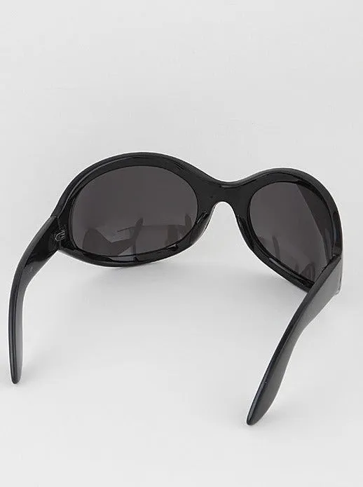 Mirrored Wrap-Around Bug Eye Sunglasses