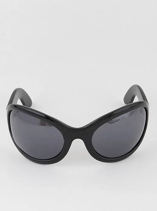 Mirrored Wrap-Around Bug Eye Sunglasses