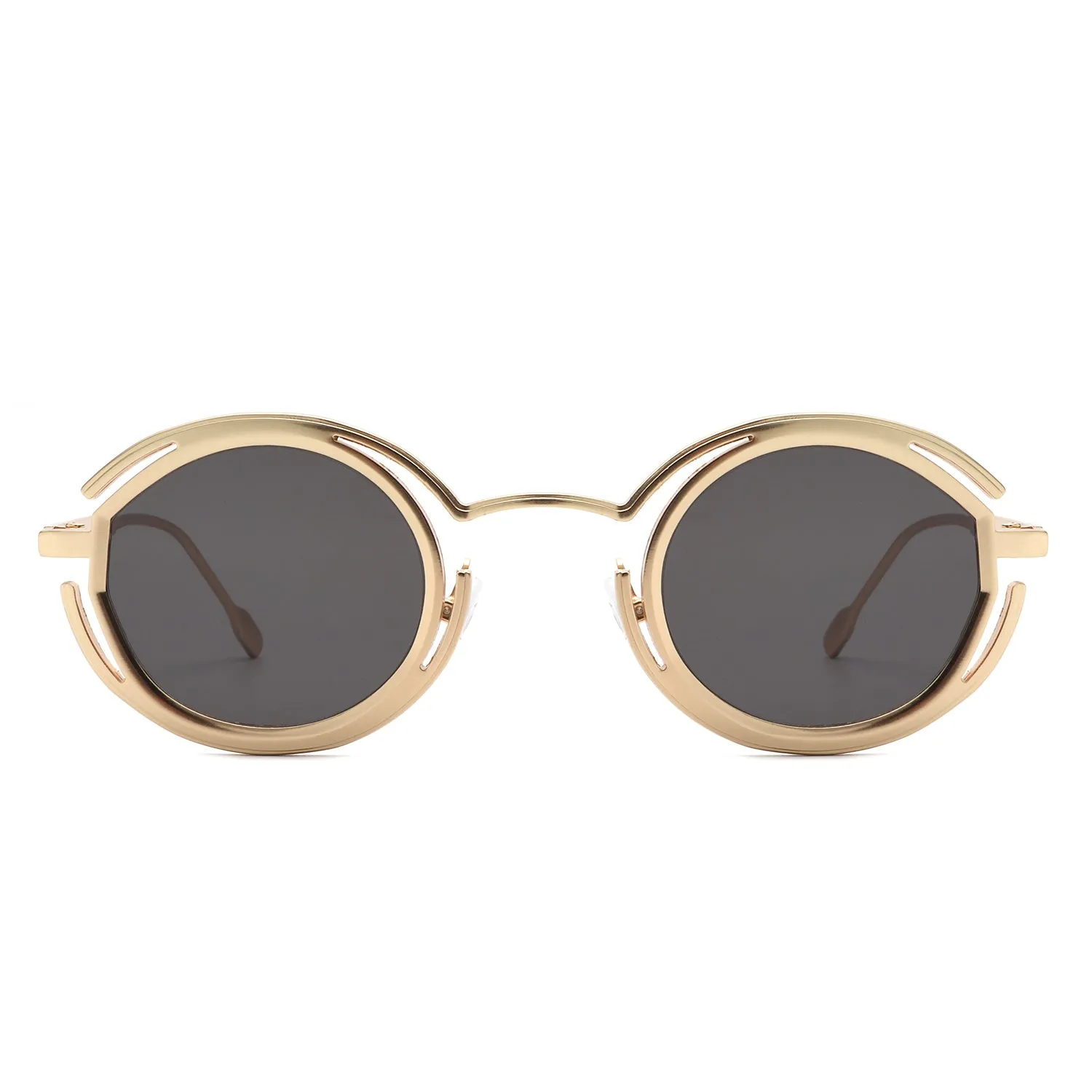 Moonmist - Futuristic Geometric Round Fashion Sunglasses
