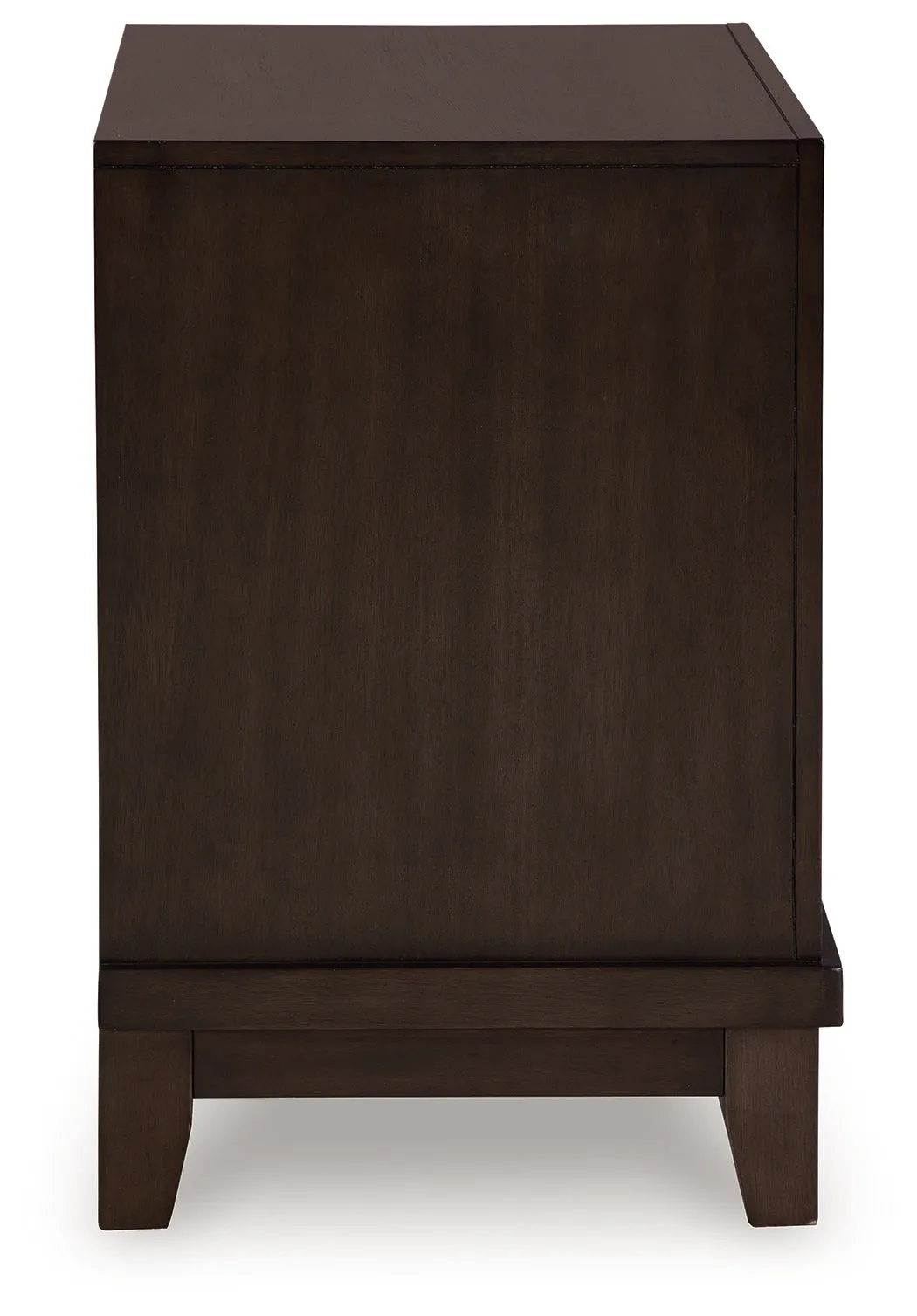 Neymorton King Upholstered Panel Bed with Mirrored Dresser and 2 Nightstands in Dark Grayish Brown