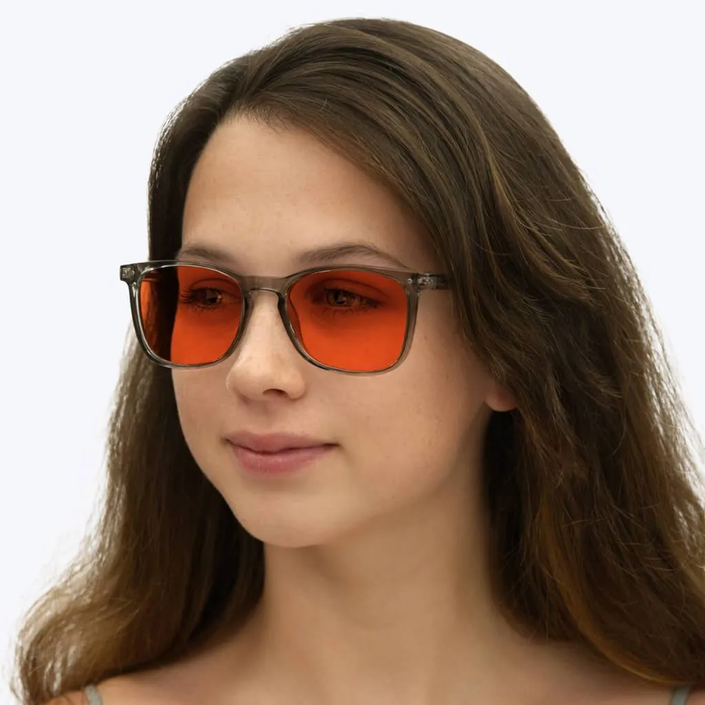 Nightfall Taylor Blue Blocking Glasses - Pearl Grey - Prescription