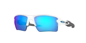 Oakley Mens Flak 2.0 XL Polished White Frame -  Prizm Sapphire Lens - Non Polarized Sunglasses