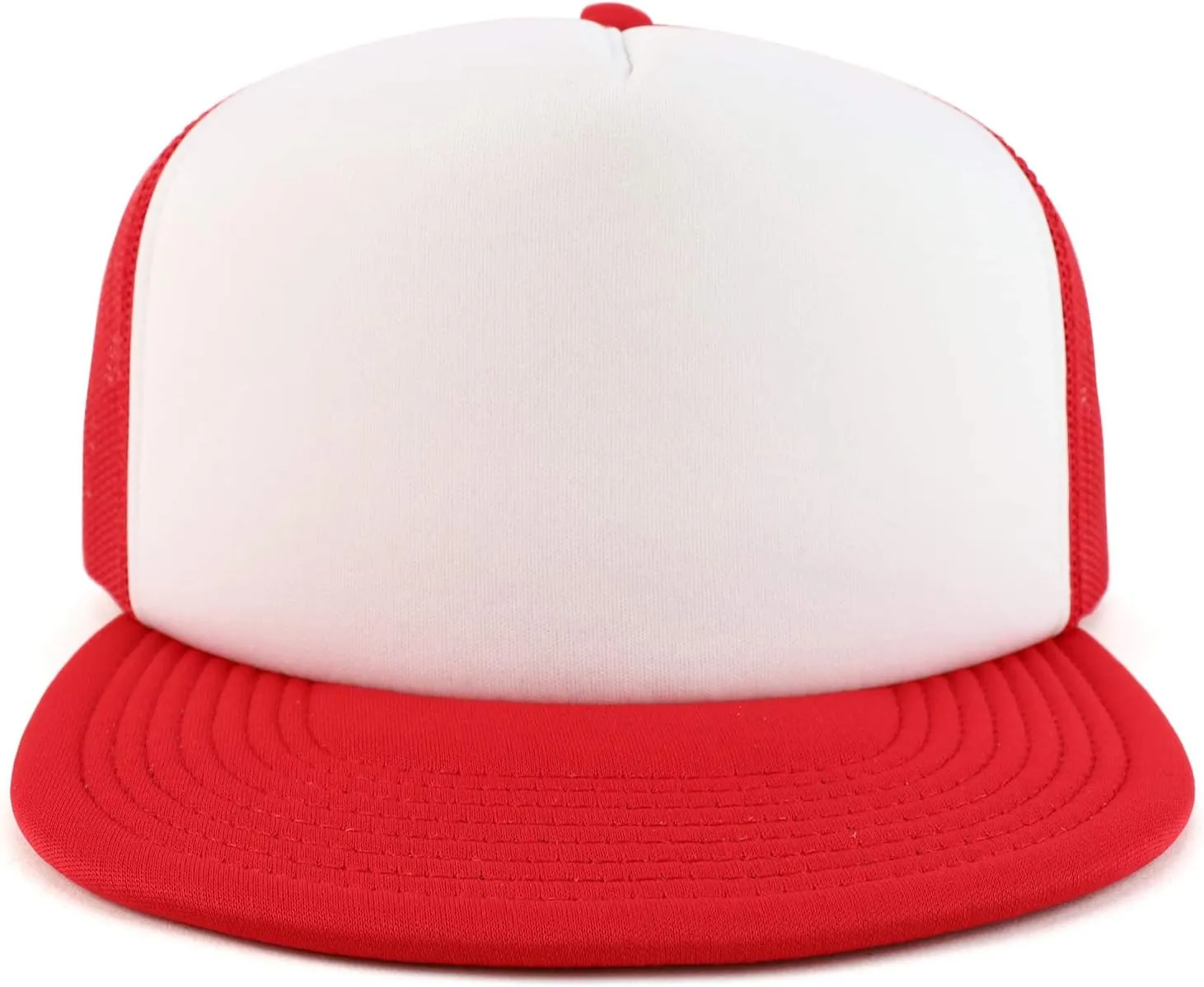 Oversized XXL 5 Panel Flat Bill Foam Trucker Mesh Back Baseball Cap