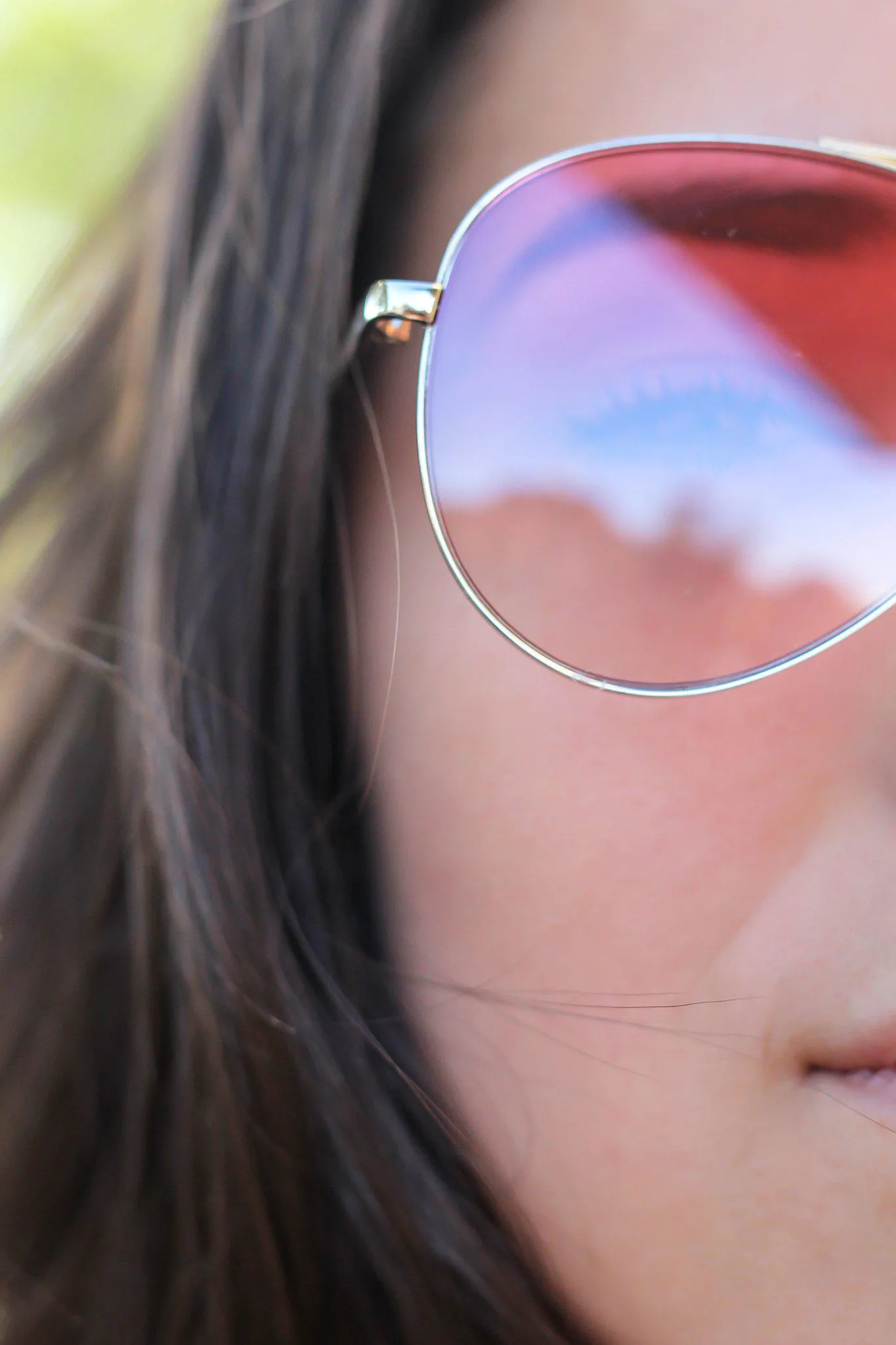 Pink Aviators with Silver Frame