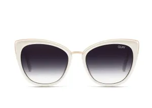 Quay Sunglasses - Honey in Pearl/Black Fade Lens