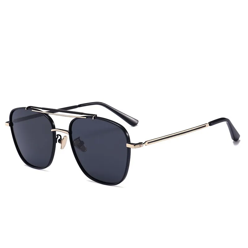 Reven Jate Women's Full Rim Oval Double Bridge Alloy Polycarbonate Polarized Sunglasses 80303