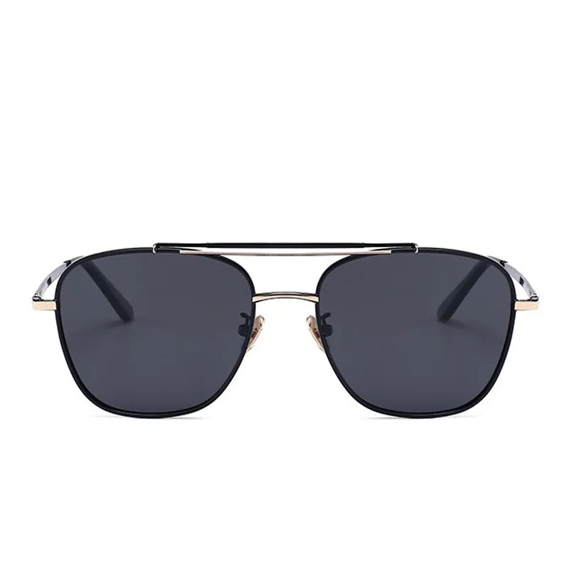 Reven Jate Women's Full Rim Oval Double Bridge Alloy Polycarbonate Polarized Sunglasses 80303