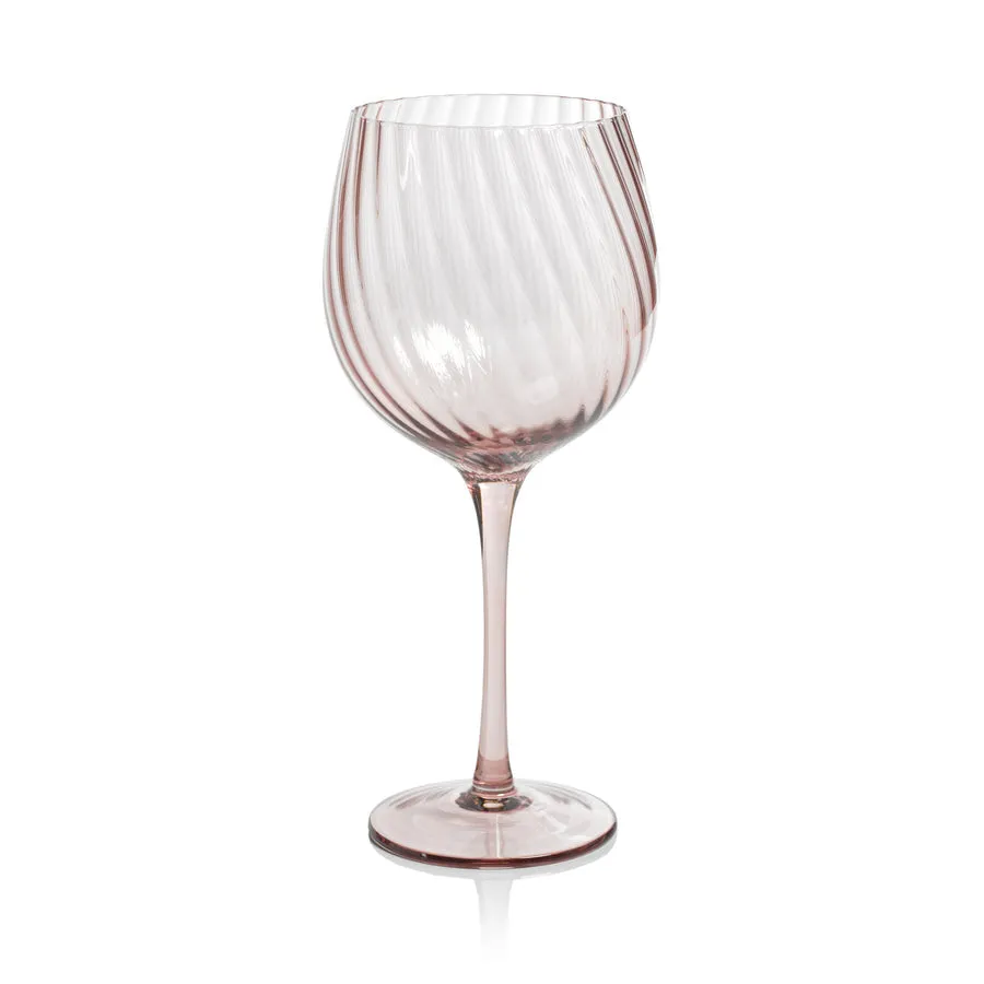 Savoy Optic Swirl Glassware - Lilac