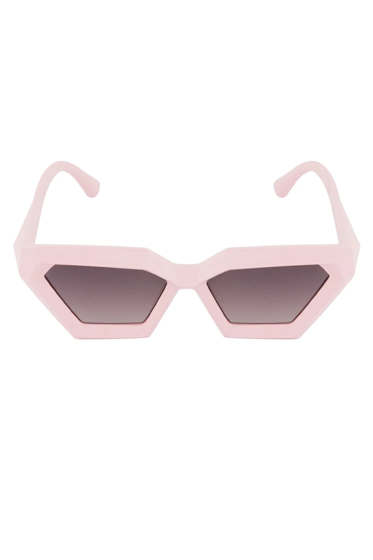 The Edit -  Angular Sunglasses in Pastel Pink