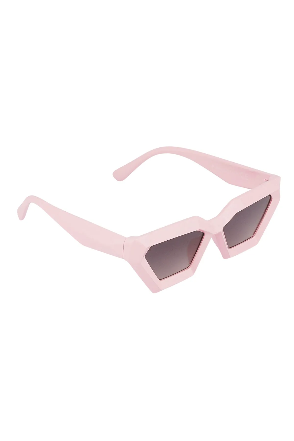 The Edit -  Angular Sunglasses in Pastel Pink