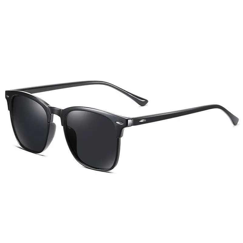 Unisex Polarized Browline Sunglasses Zeta