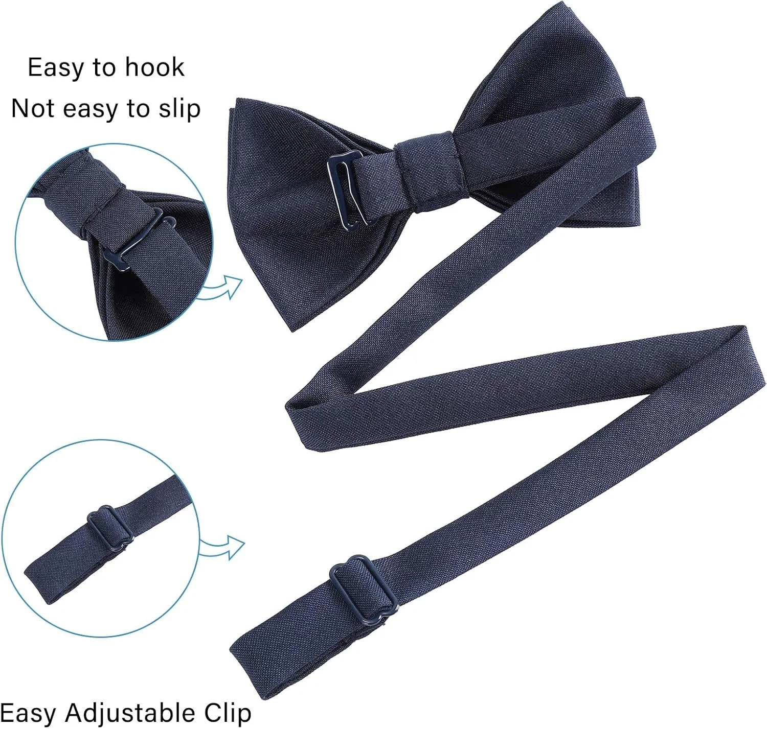 WELROG Classic Pre-Tied Bow Tie for Children & Adults Solid Color Adjustable Bowtie