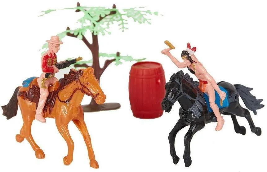 Wild West Cowboy and Indian Pretend Playset Toy