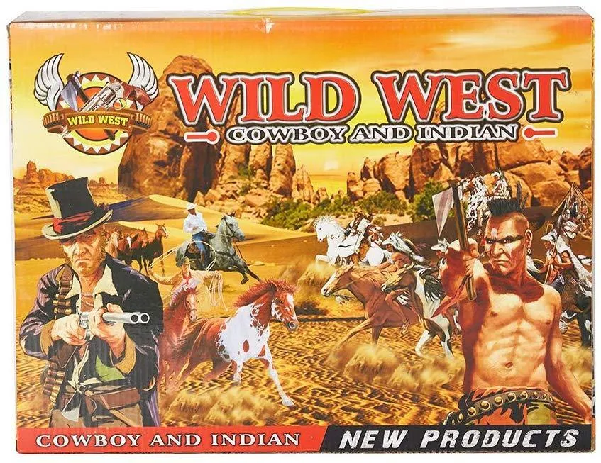 Wild West Cowboy and Indian Pretend Playset Toy