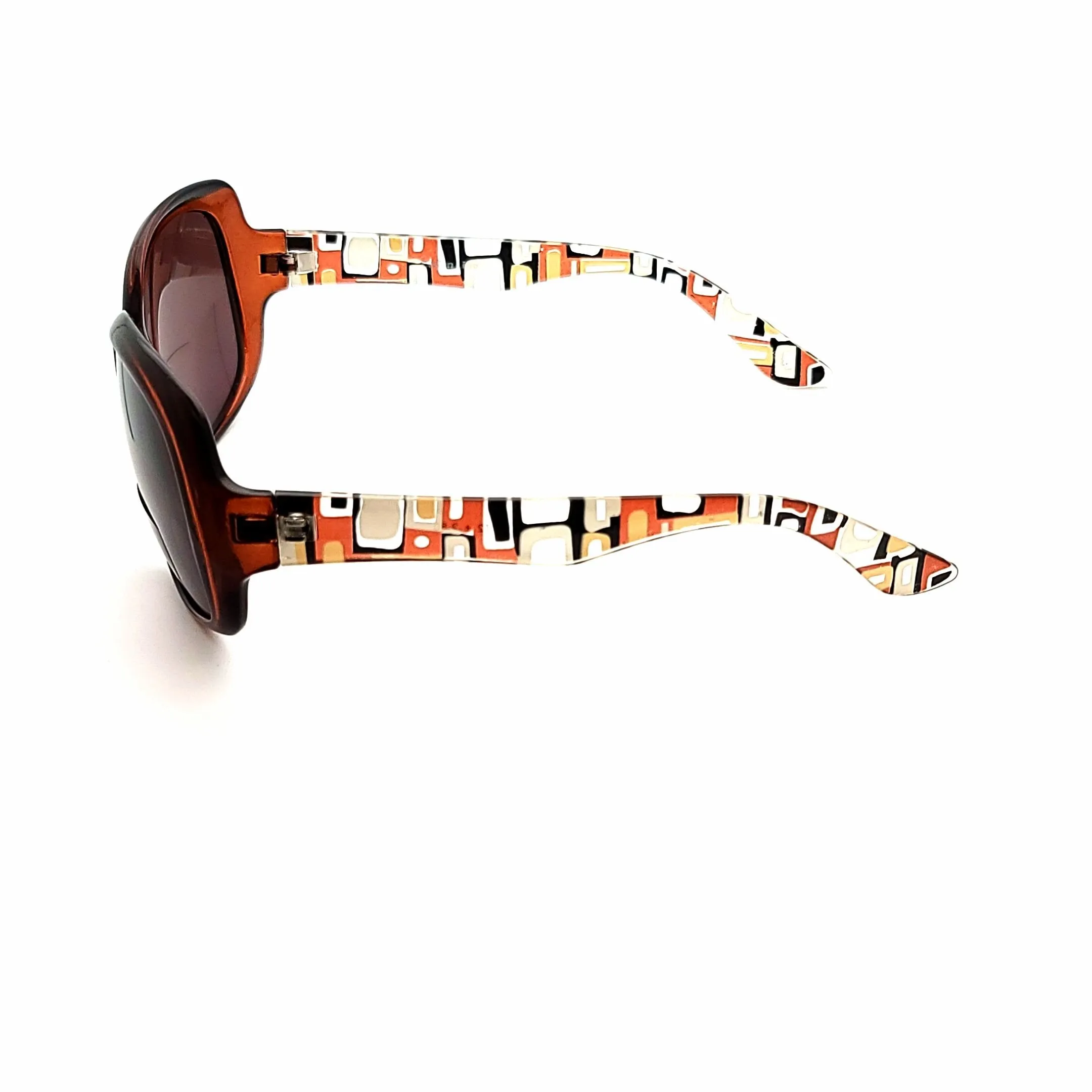 Women's Large Lens Retro Pattern Bifocal Reading Sunglasses
